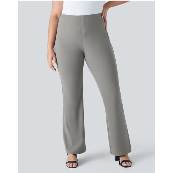 Halara Flex High Waisted Pocket Work Size Pants Sz Large Gray - Picture 11 of 11